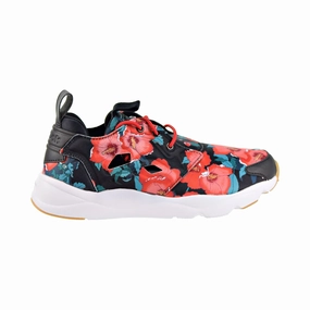 Squatting In Running Shoes Reebok Furylite FG Women's Shoes Black/Scarlet/White