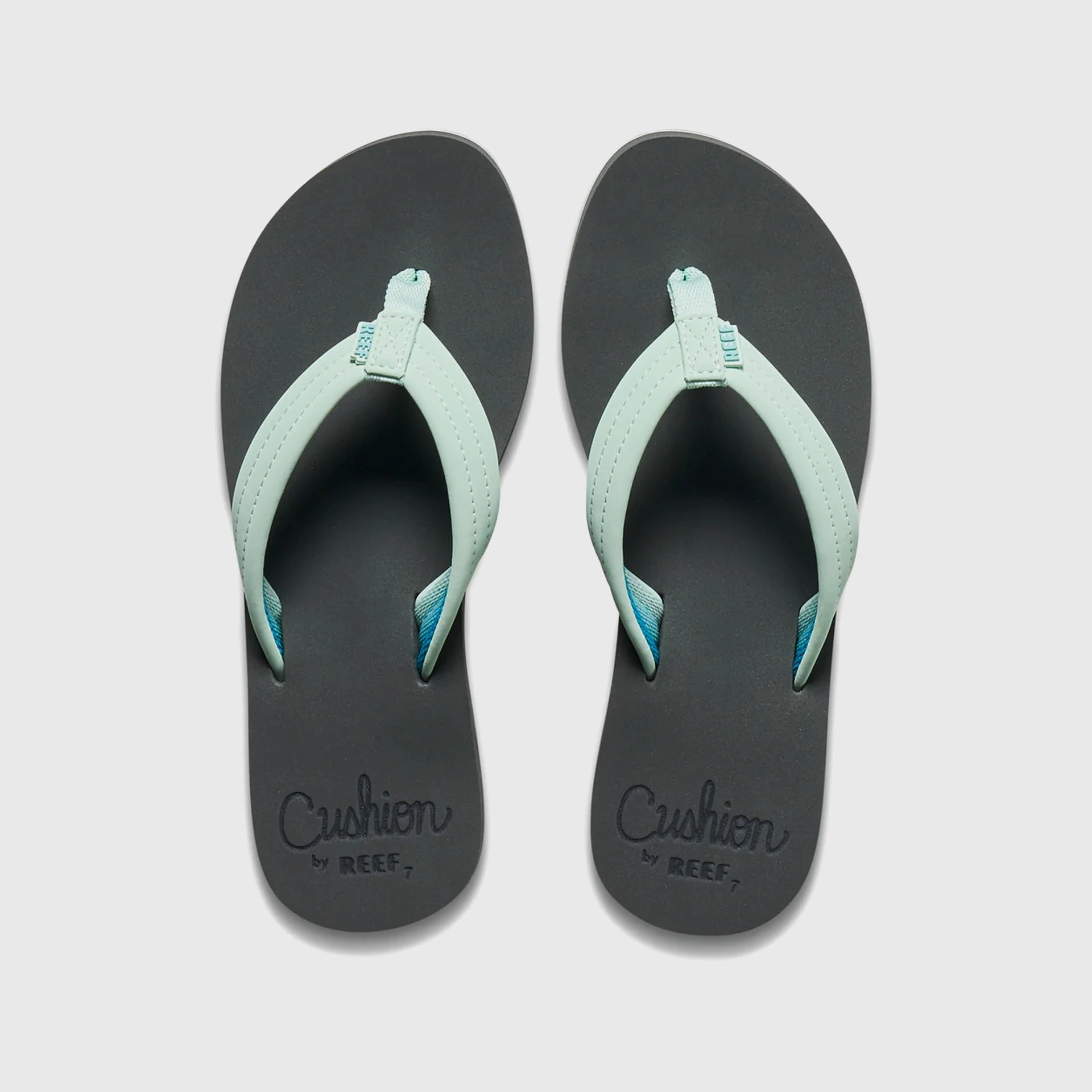 Reef Womens Cushion Breeze Flip Flops - Grey/Mint Flip Flops Rocket Dog