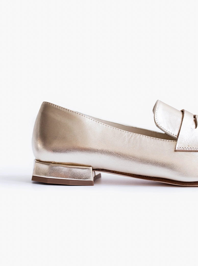 Casual Loafers Leather Sloan gold