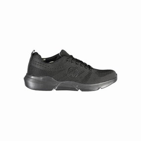 Business Casual Shoes In Winter Sleek Black Lace-up Sneakers with Contrast Detailing