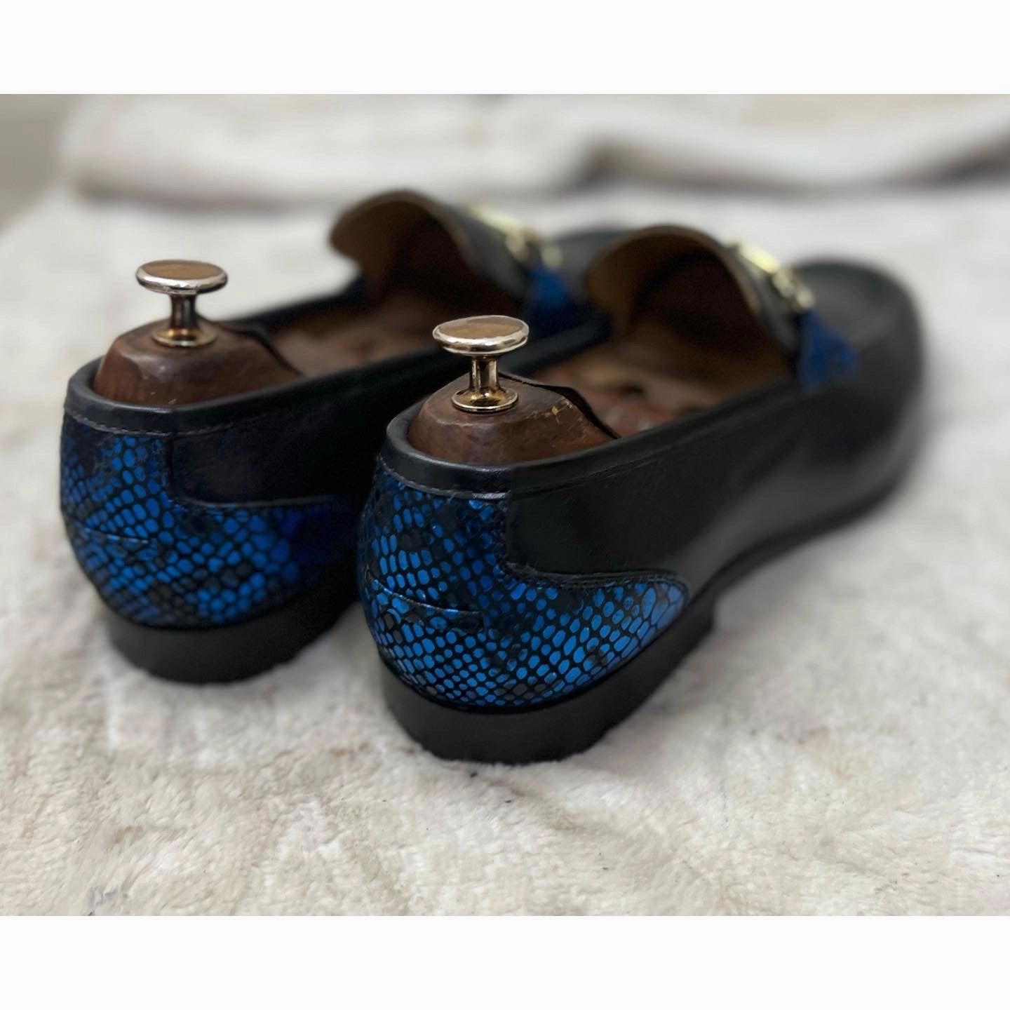 Horsebit Loafers Blue Foil Ecco Shoes Loafers