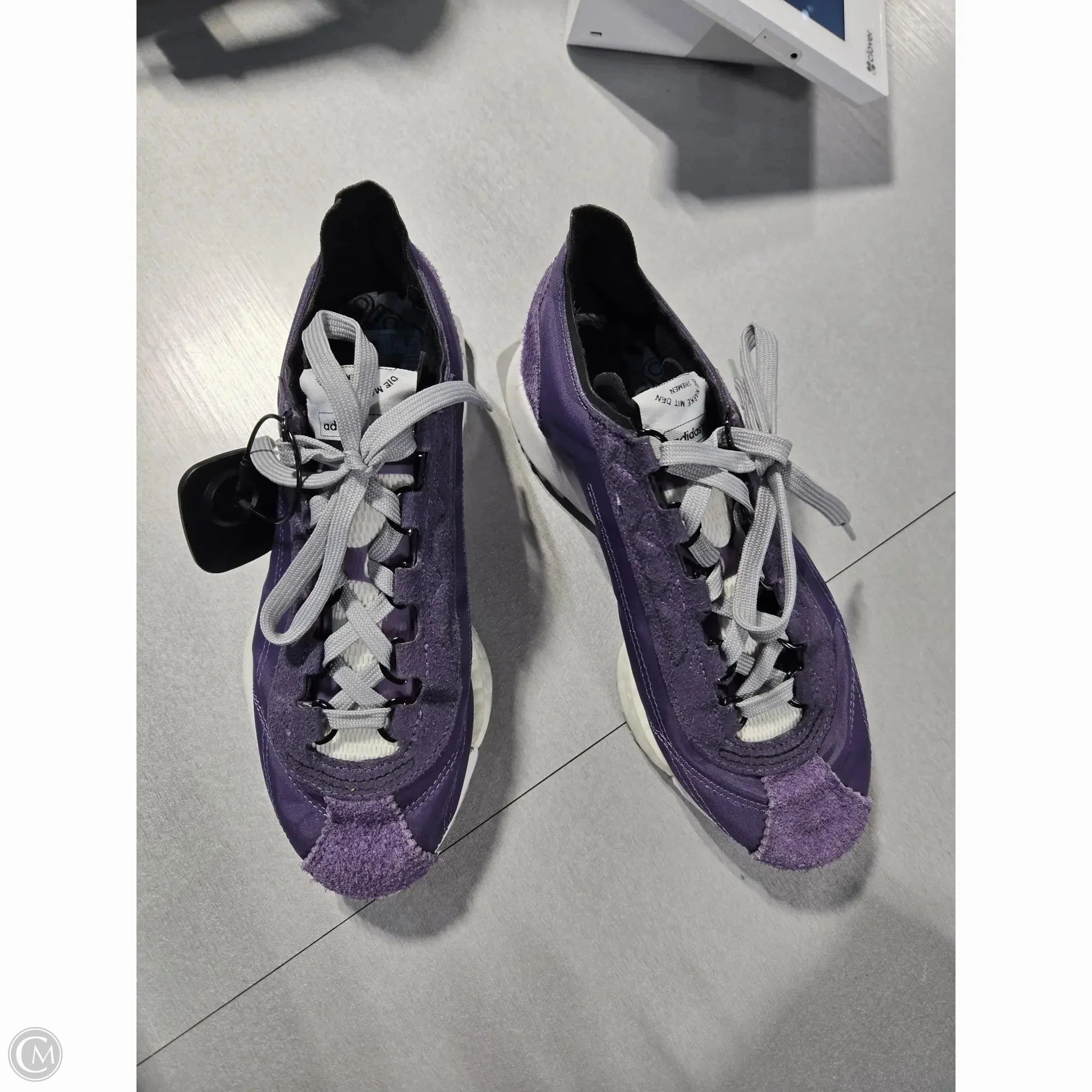 Adidas Casual Leather Shoes Shoes Athletic By Adidas In Purple, Size: 7.5