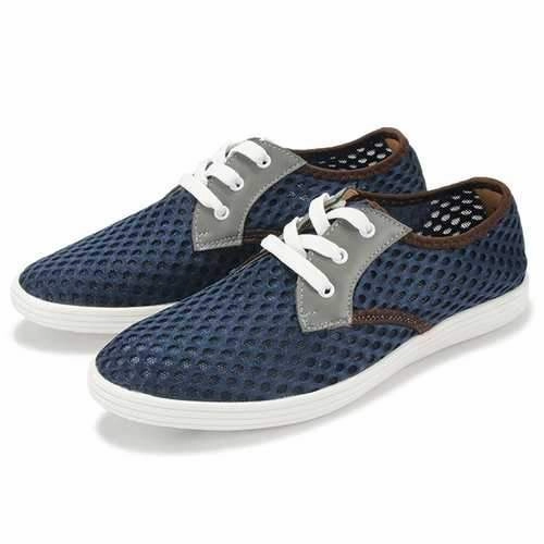 Academy Running Shoes Summer Men Mesh Outdoor Sport Running Casual Flats Lace Up Breathable Shoes