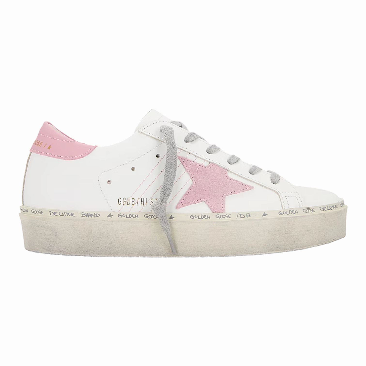 Versace Shoes Sneakers Golden Goose Hi Star Leather Upper and Heel Suede Star GWF00118.F004723.11202