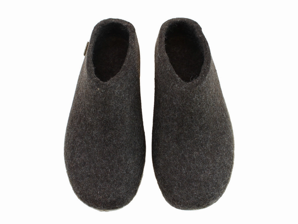 Sig Slide Glerups Slippers Open Heel Chestnut Brown