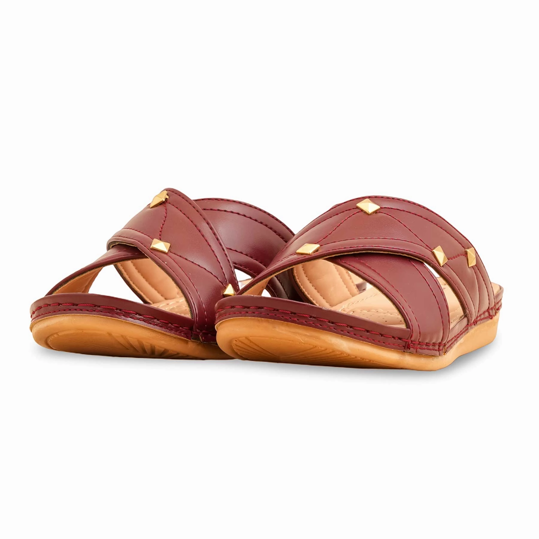 Brookstone Nap Slippers Maroon Formal Slipper PU0539