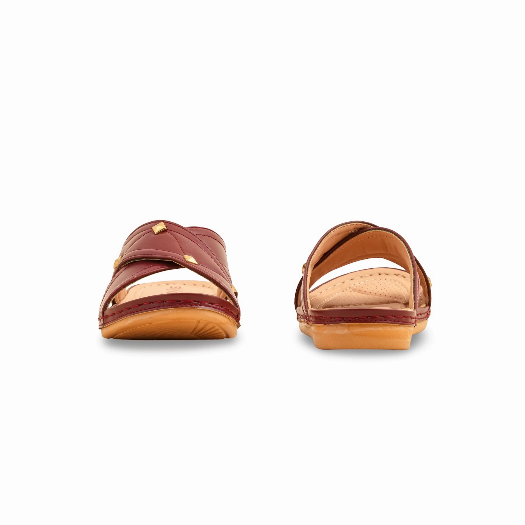 Slides Arch Support Maroon Formal Slipper PU0539