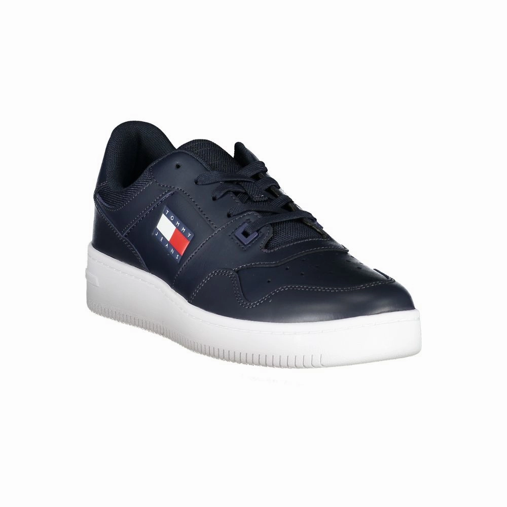 Casual Shoes Size 8 Tommy Hilfiger Blue Contrast Sneakers with Logo Detail