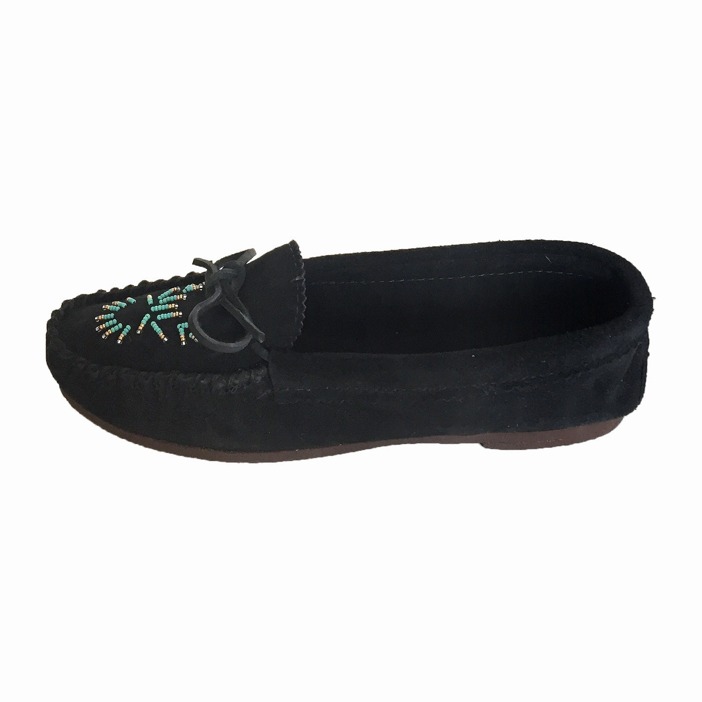 On Cloud Running Shoe Women's Rubber Sole Black Beaded Moccasins