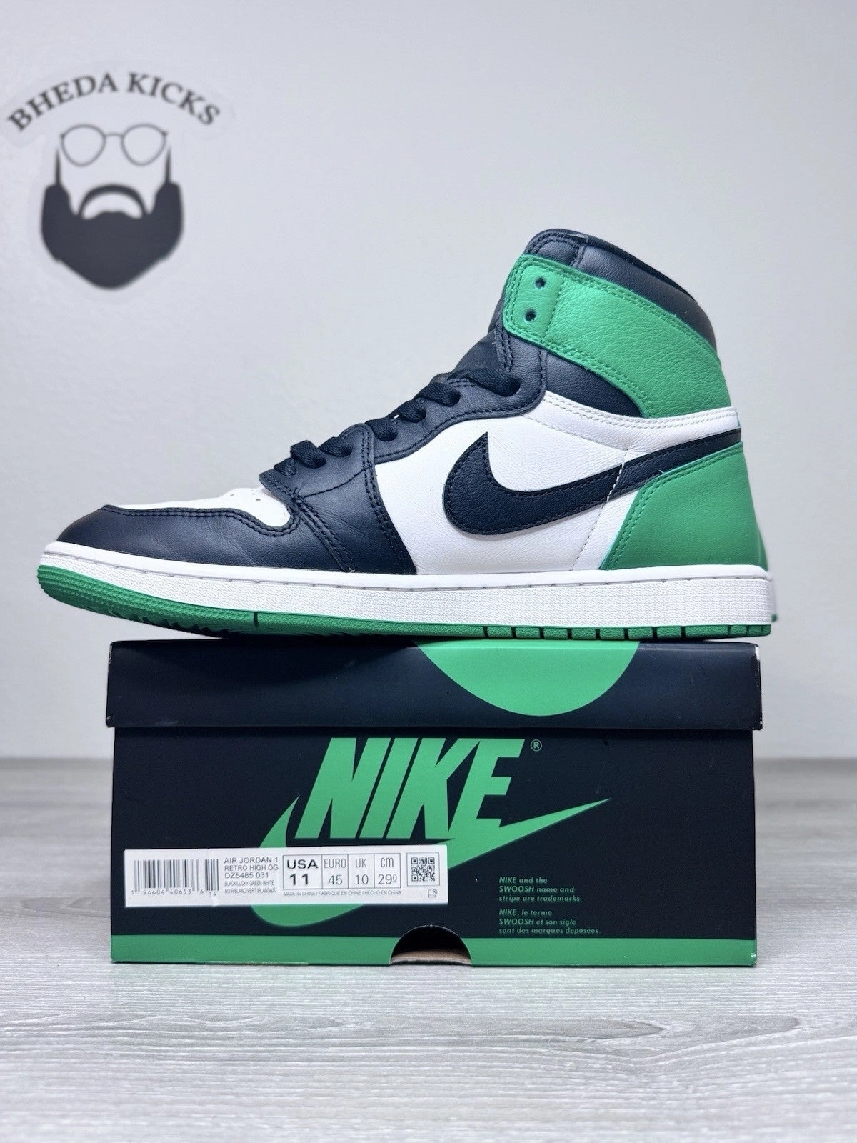 Shoes Similar To Asics Gt 2000 Size 11 - Nike Air Jordan 1 Retro High Lucky Green DZ5485-031 Preowned Authentic