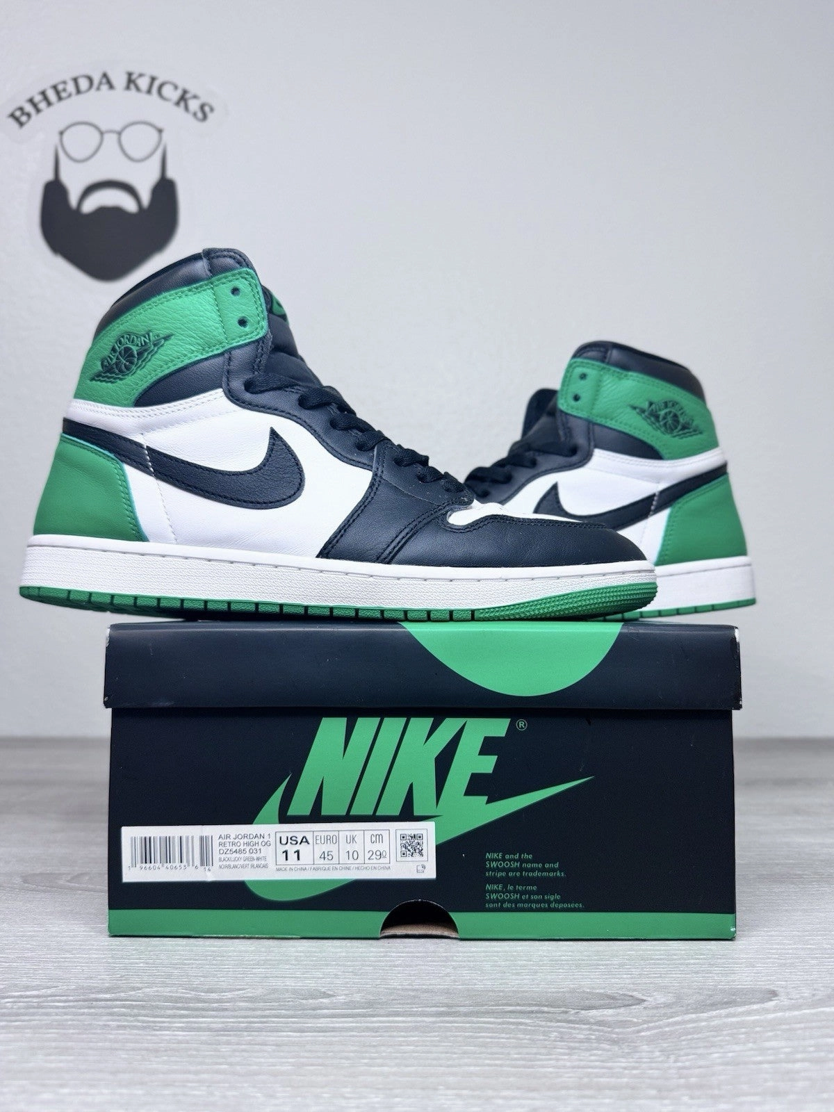 Size 11 - Nike Air Jordan 1 Retro High Lucky Green DZ5485-031 Preowned Authentic Asics Novablast 5 Running Shoes Review