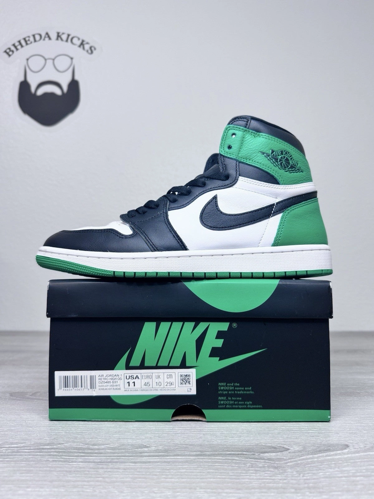Size 11 - Nike Air Jordan 1 Retro High Lucky Green DZ5485-031 Preowned Authentic Asics Shoes Promo Code