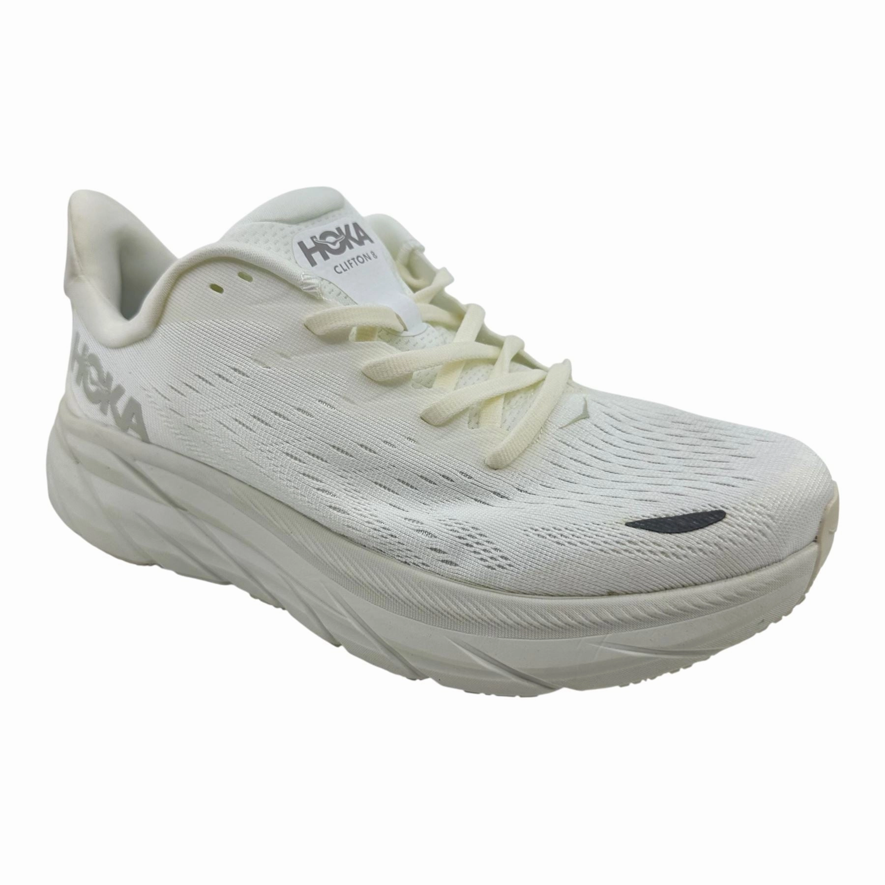 Hoka One One Clifton 8 White Womens Size 10.5 Athletic Sneaker Best Way To Clean Running Shoes