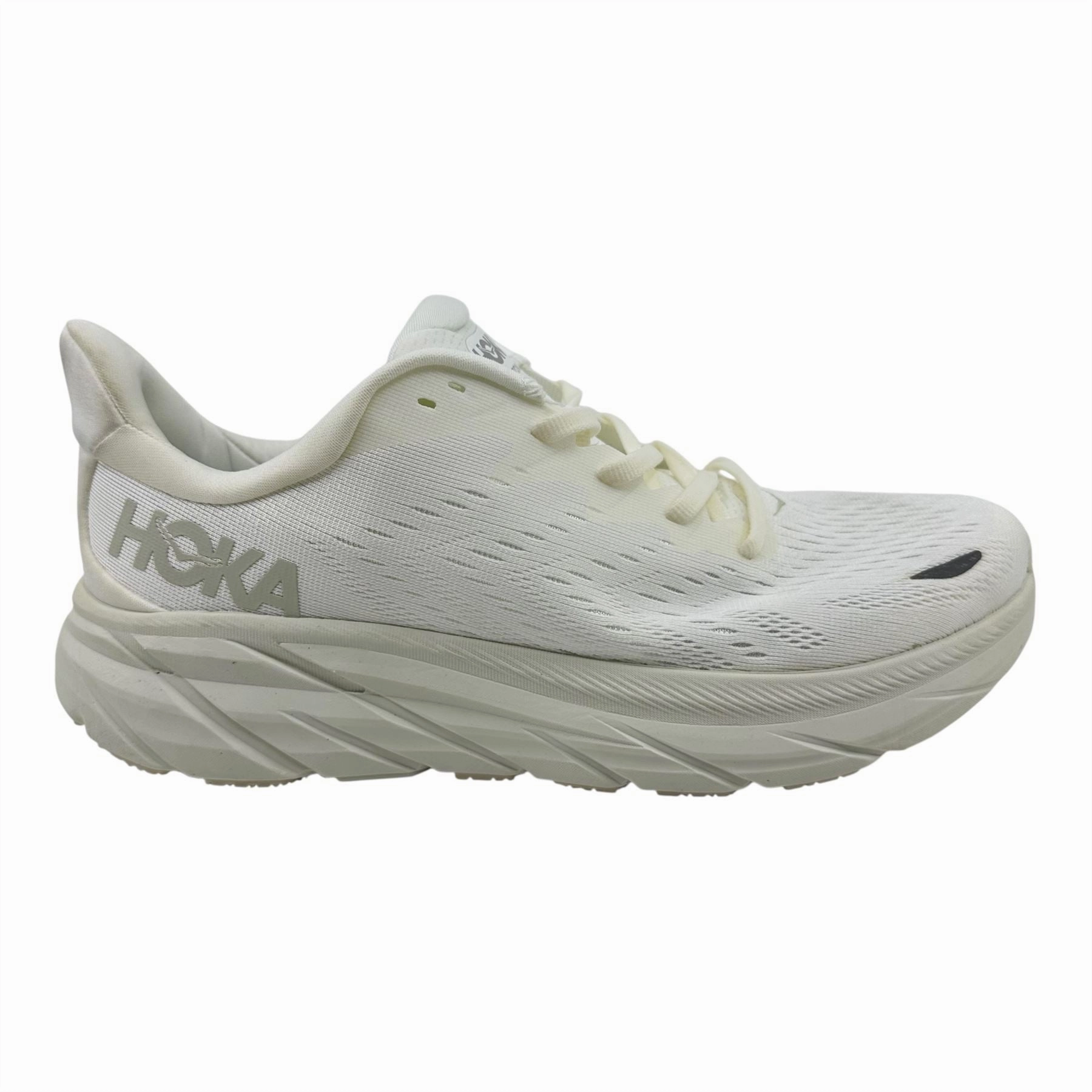 Running Shoes Bunions Hoka One One Clifton 8 White Womens Size 10.5 Athletic Sneaker