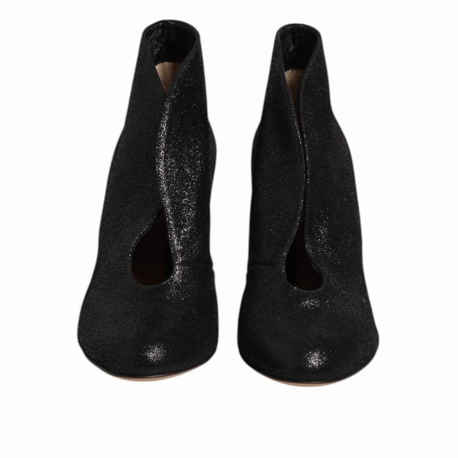 Gianvito Rossi Metallic Black Pump Stiletto Heels Shoes Running Shoes That Run Wide