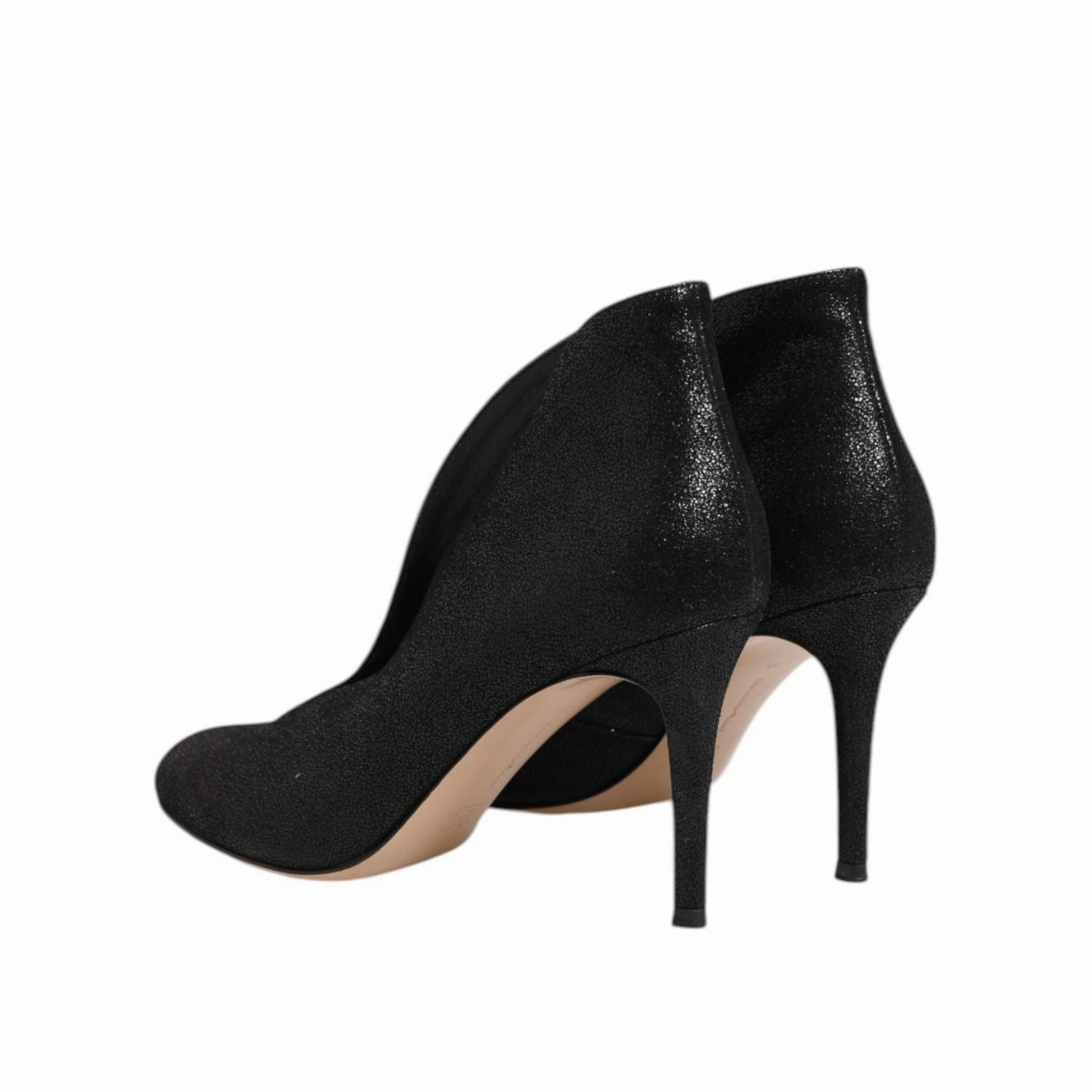 Gianvito Rossi Metallic Black Pump Stiletto Heels Shoes Outlet Running Shoes