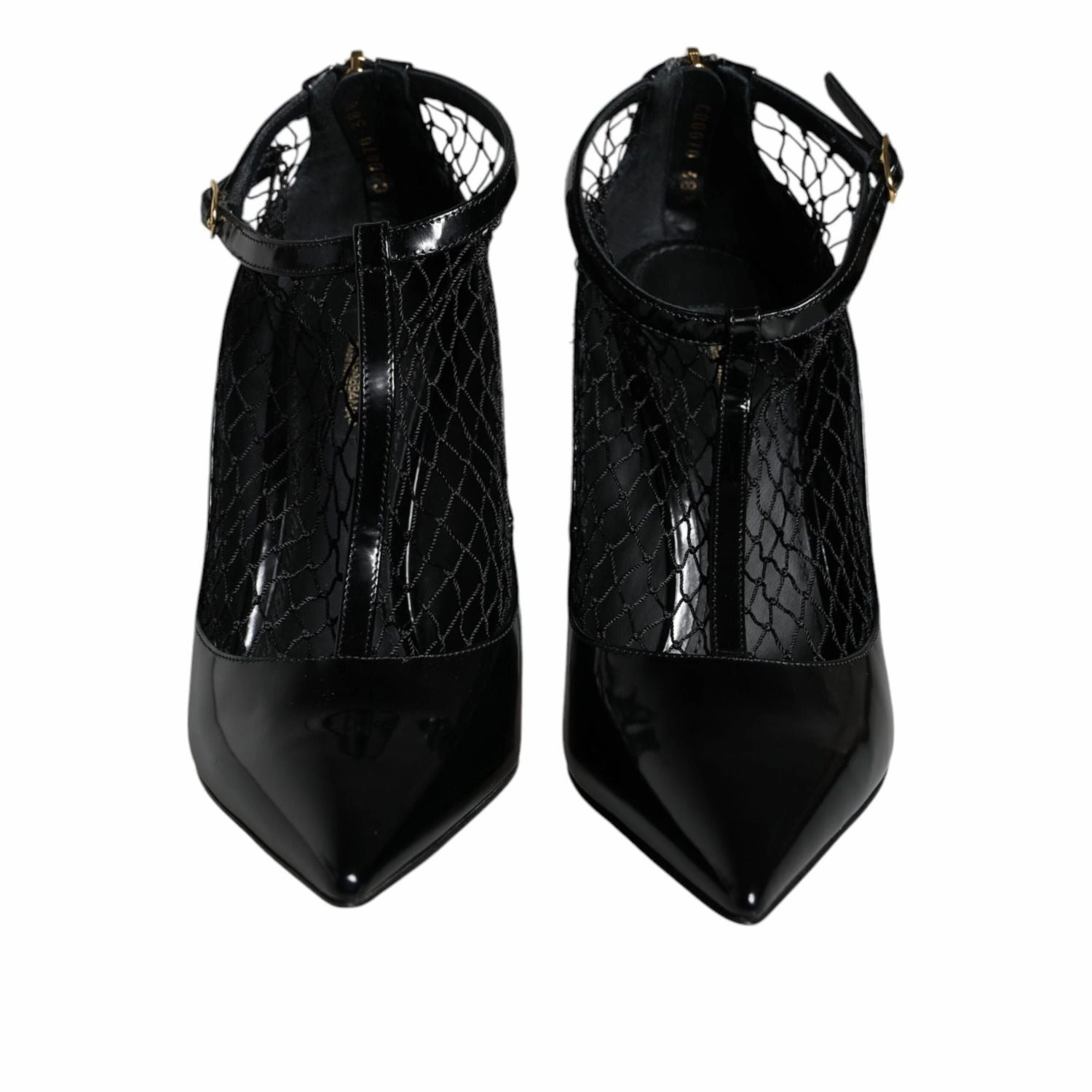 Dolce & Gabbana Black Mesh Patent Leather Heels Pumps Shoes Best Running Shoes For Heavy