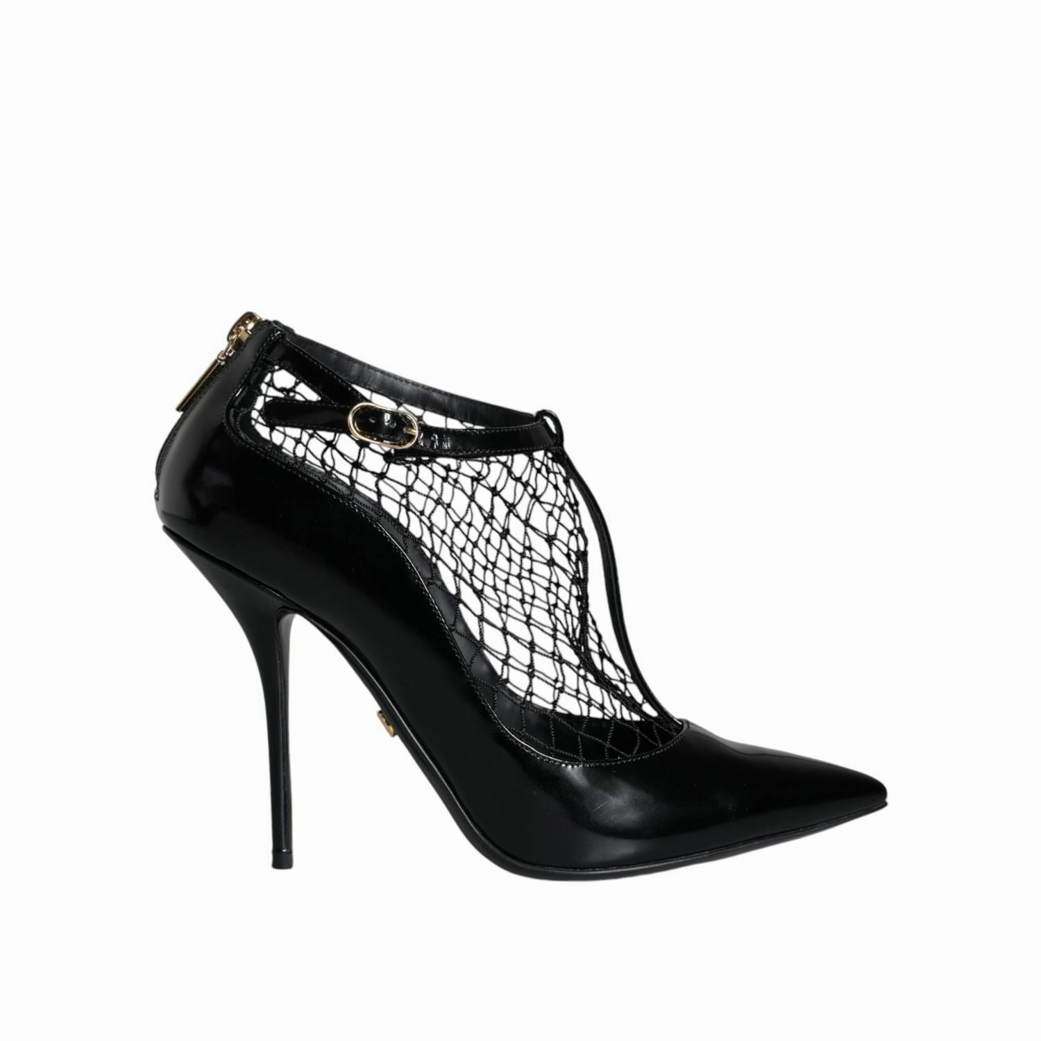 Running Shoes Jd Dolce & Gabbana Black Mesh Patent Leather Heels Pumps Shoes
