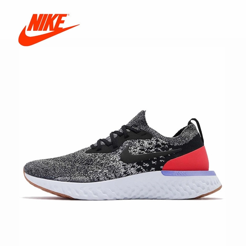 Bounce Running Shoes Original New Arrival Authentic NIKE Epic React Flyknit Mens Running Shoes Sneakers Sport Outdoor Gym Shoes 2018 WinterSneakers