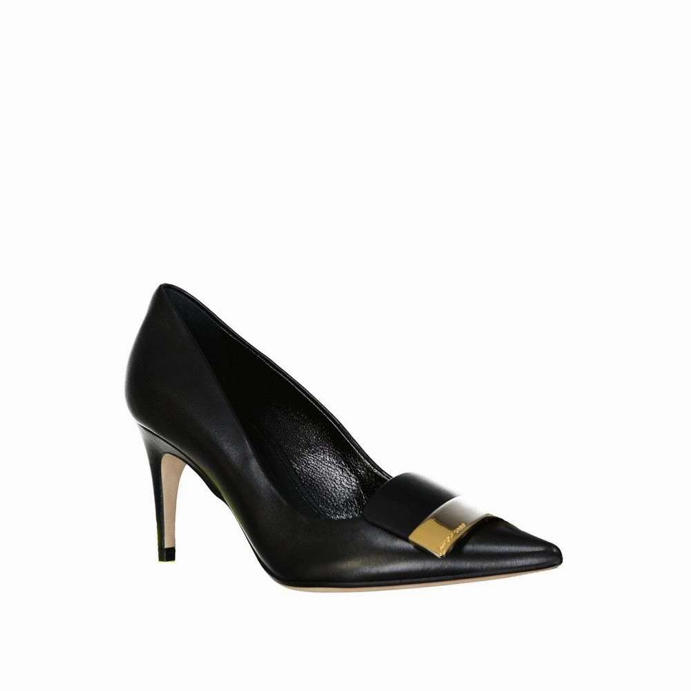 Sergio Rossi Black Calfskin High Heel Pumps Lite Running Shoes