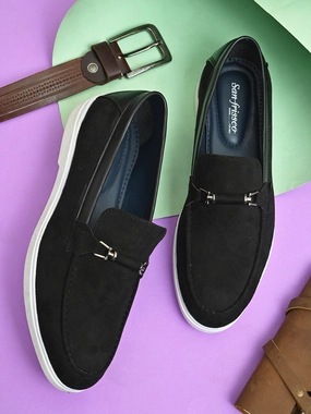 Saint Black Penny Loafers Leather Monolith Loafers