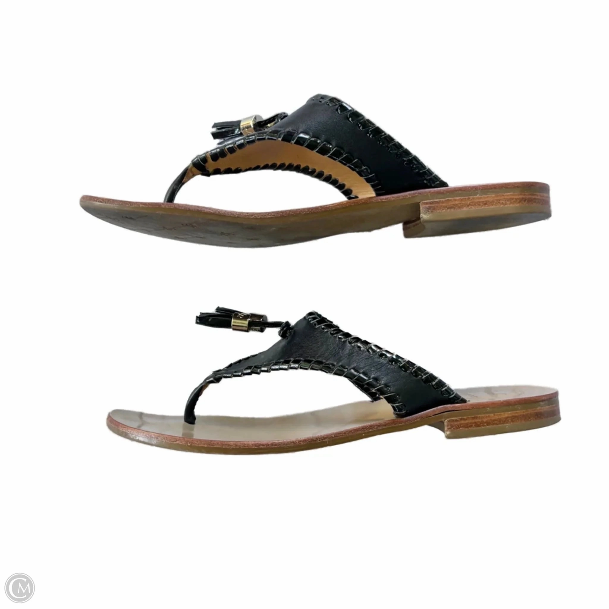 Sandals Flip Flops By Jack Rogers In Black & Tan, Size: 7 Flip Flops Celebrities Wear