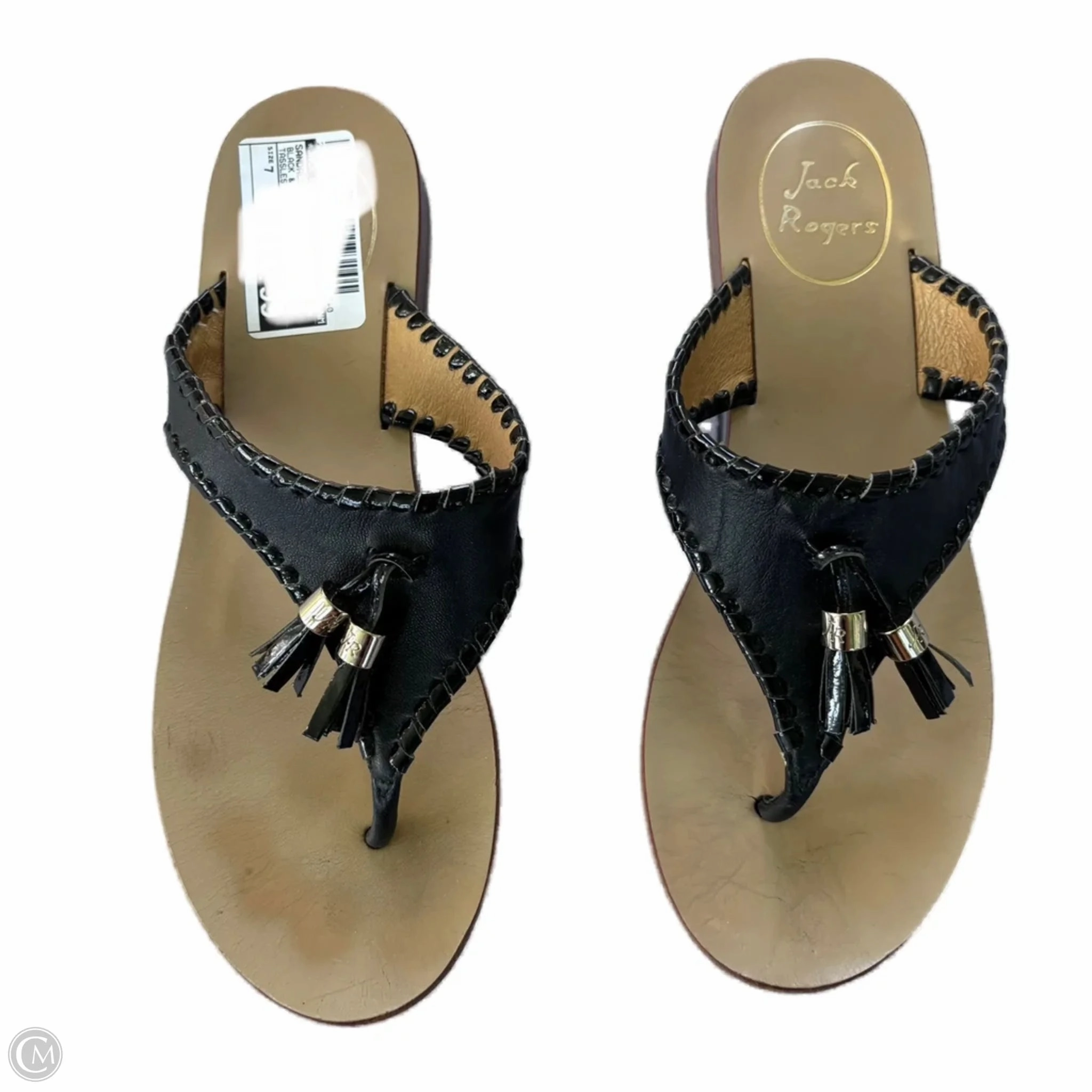Sandals Flip Flops By Jack Rogers In Black & Tan, Size: 7 Most Comfortable Walking Flip Flops