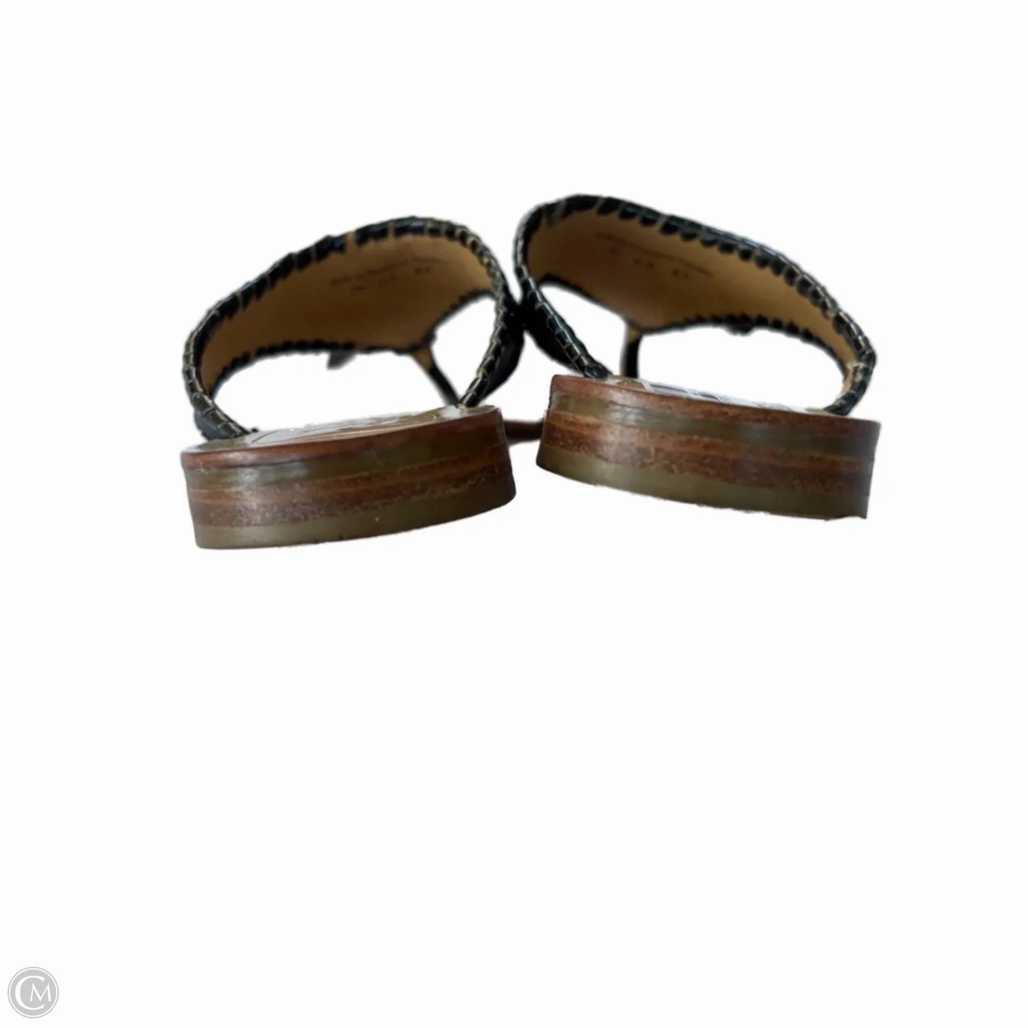 Flop Flip Sandals Flip Flops By Jack Rogers In Black & Tan, Size: 7