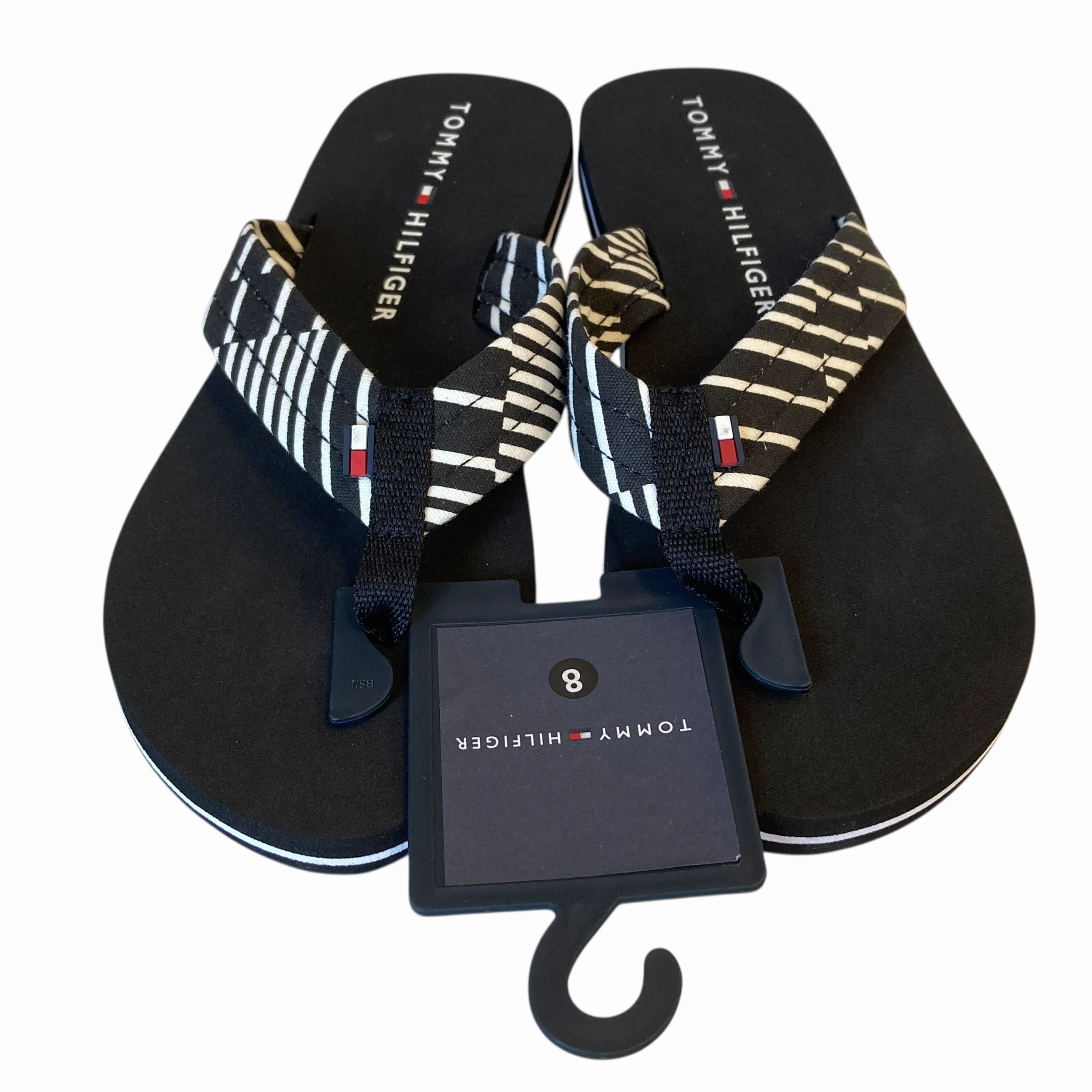 Christopher Esber Jo Pvc Flip Flops Sandals Flip Flops By Tommy Hilfiger In Black & White, Size:8