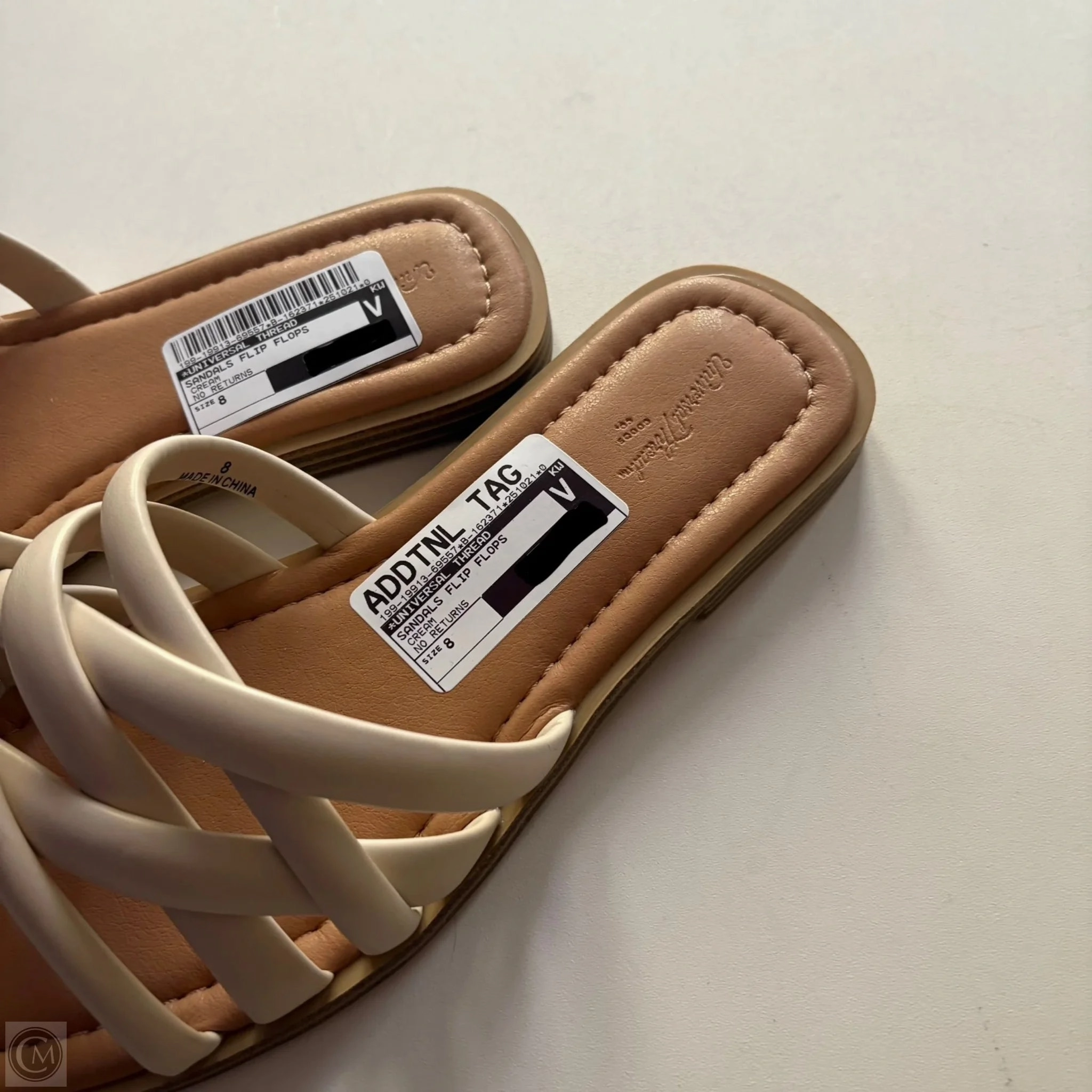 Best Barefoot Flip Flops Sandals Flip Flops By Universal Thread In Cream, Size: 8