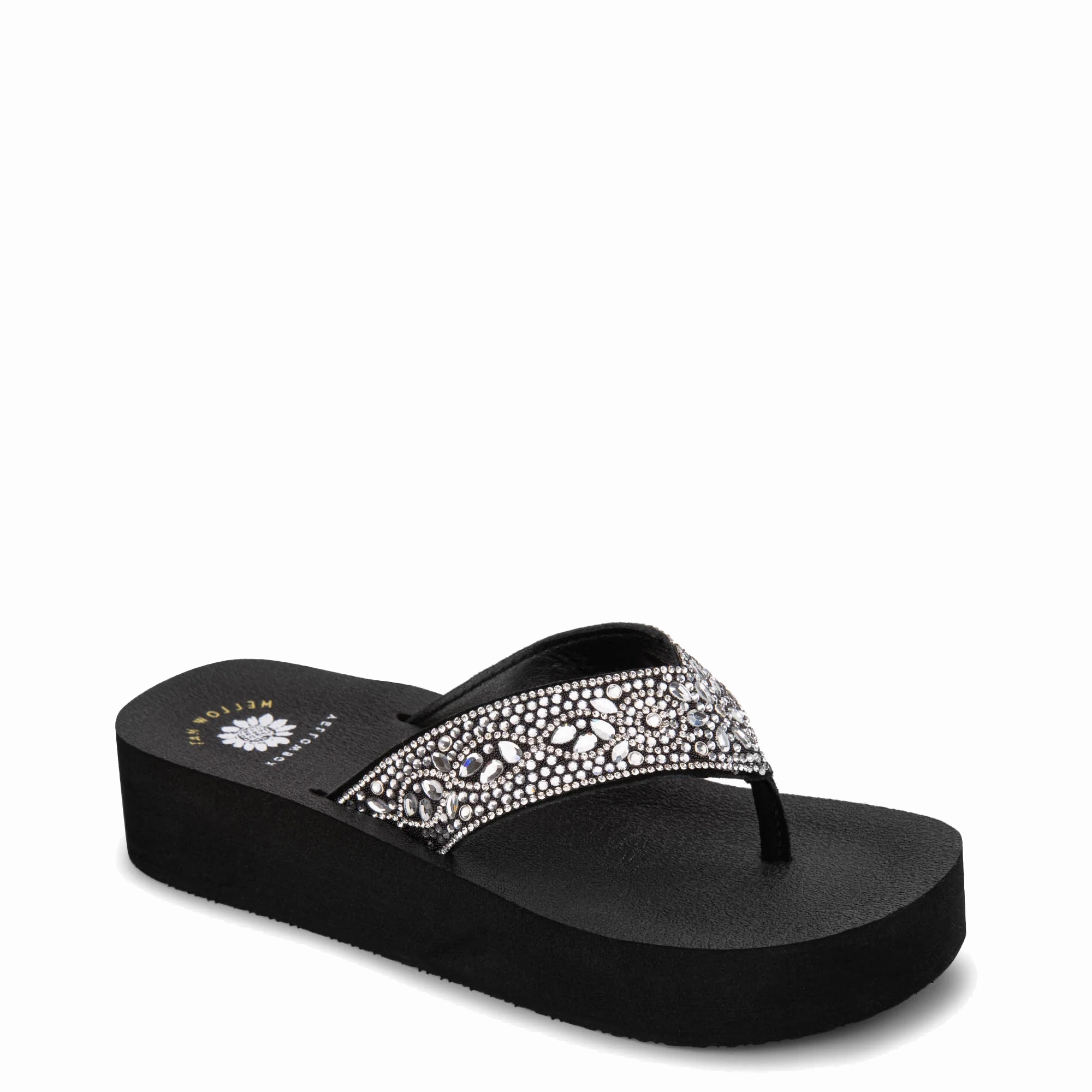 Brigid Black Flip Flops Jelly Slide