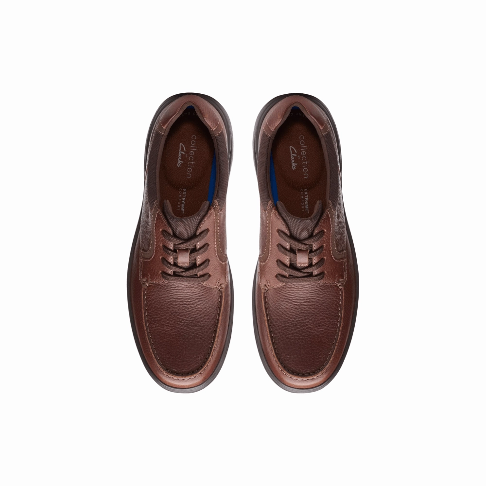 Casual Winter Shoes With Jeans Clarks Men's Bradley Walk Oxford  Brown Tumbled Leather Comfort