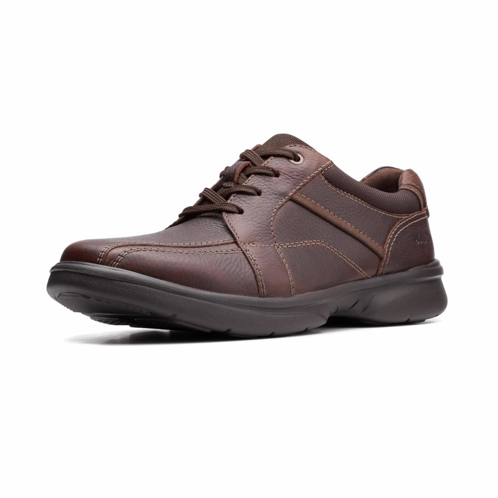 Club Casual Slip-on Golf Shoe Clarks Men's Bradley Walk Oxford  Brown Tumbled Leather Comfort