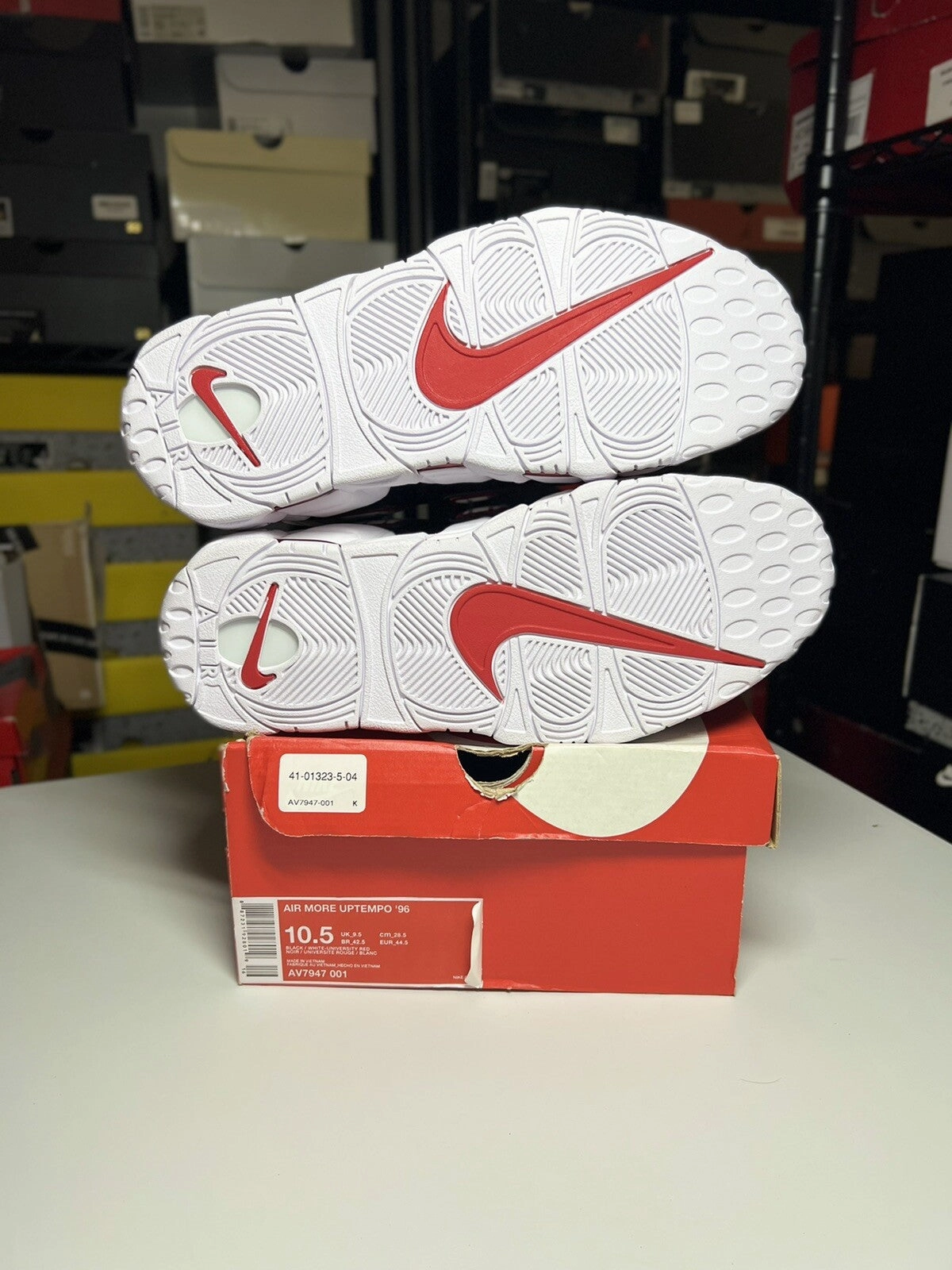 Nike Air More Uptempo Pinstripe 2018 AV7947-001 Size 10.5 Asics Tiger Gel Mai Shoes 1191a198