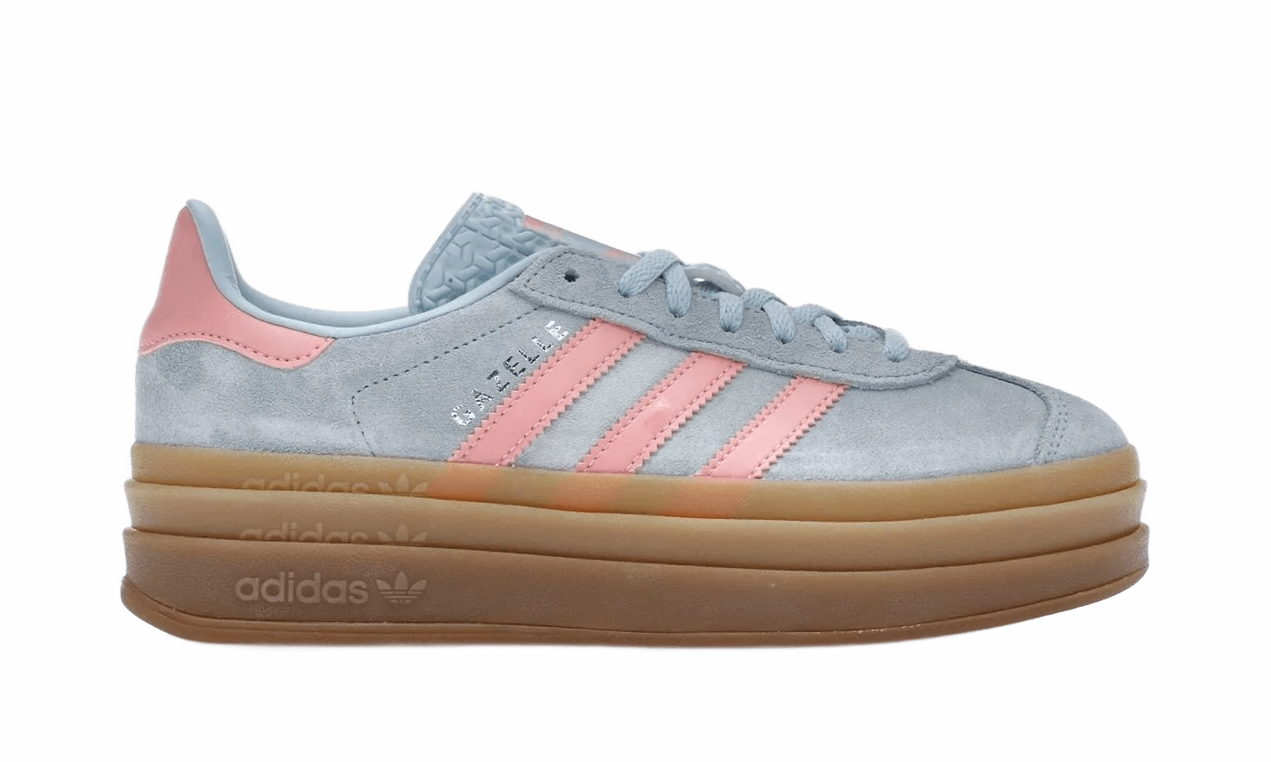 Adidas Gazelle Bold Clear Sky Semi Pink Spark Adidas Skateboarding Shoes High Top