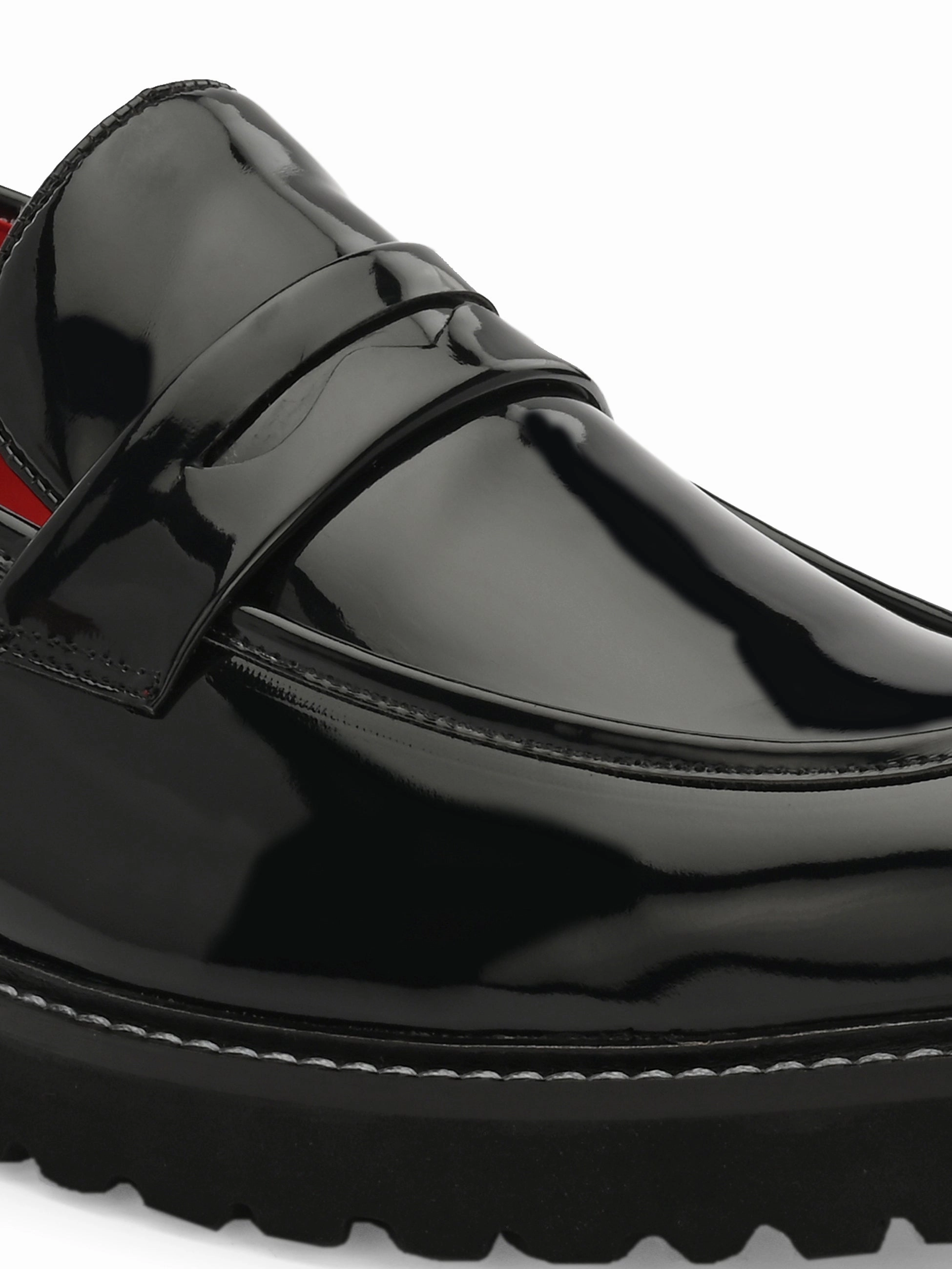 Seoul Black Chunky Loafers Two Tone Loafers