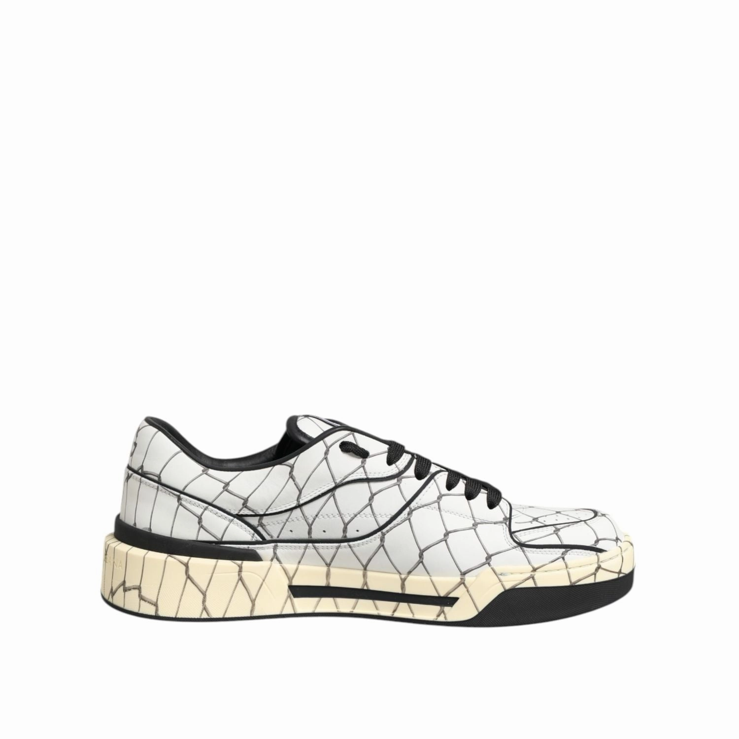 Dolce & Gabbana White Logo Print Low Top Men Sneakers Shoes Size 7 Sneakers