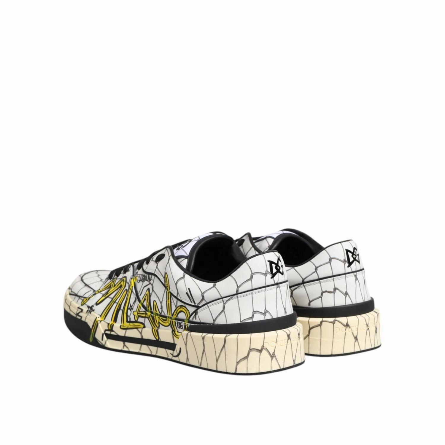 Lazy Oaf Ballet Sneakers Dolce & Gabbana White Logo Print Low Top Men Sneakers Shoes