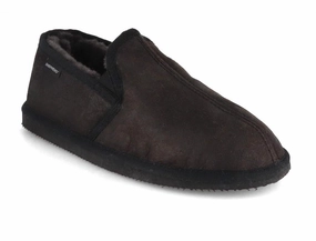 SHEPHERD Men Lambskin Slippers 'Bosse', black Replica Slippers