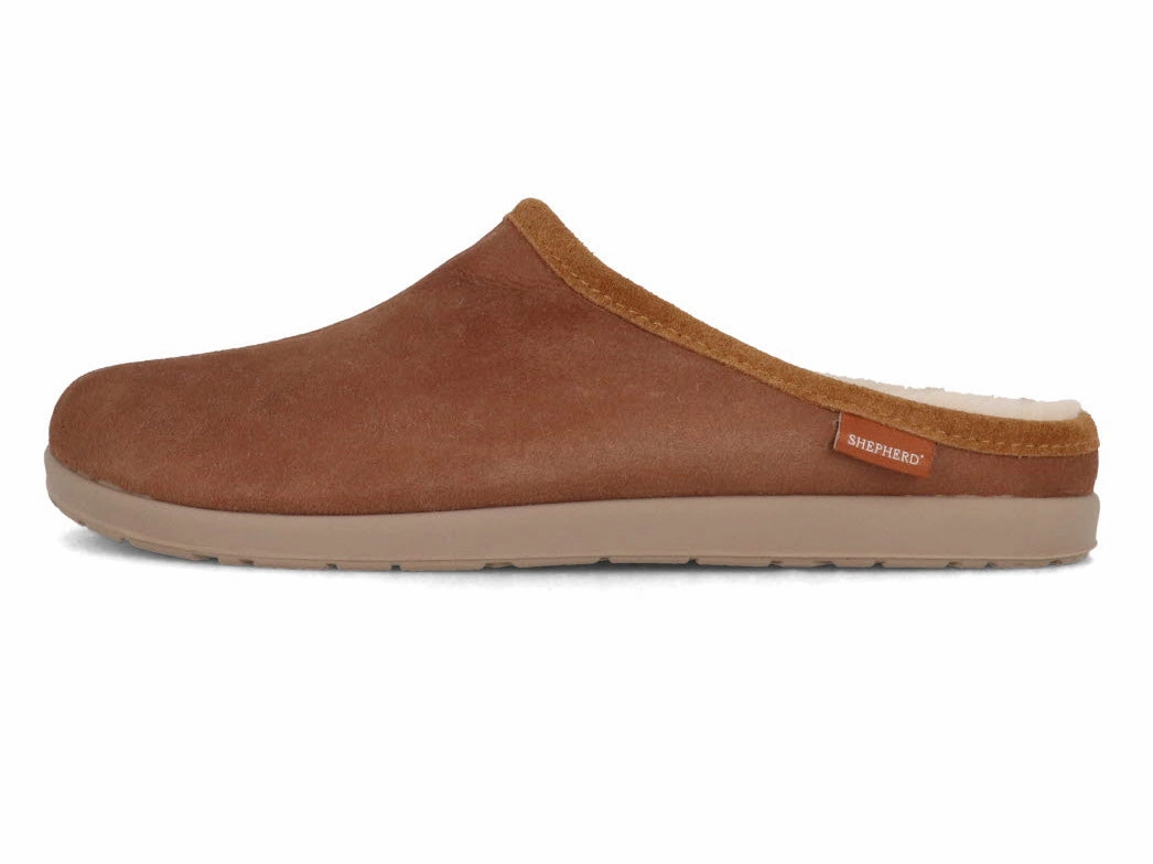 Uggs Platform Slippers SHEPHERD Men Lambskin Slippers 'Ludvig', antique cognac