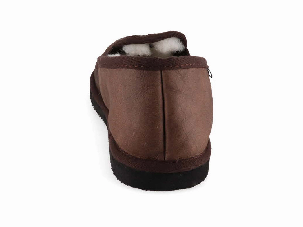 Suede Slide Shoes SHEPHERD Men Slippers 'Bosse', oiled antique