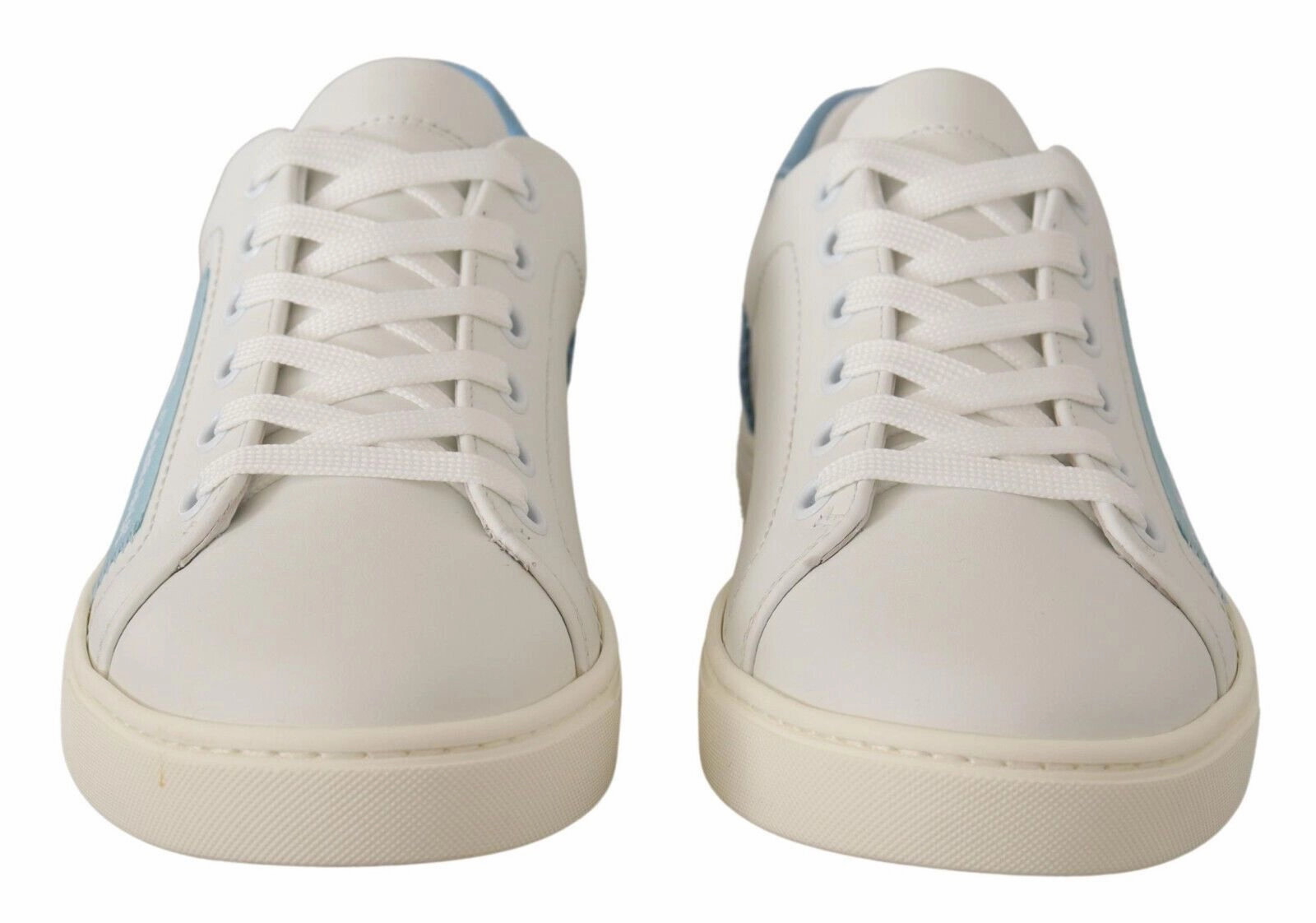 White Blue Leather Low Top Sneakers Shoes Sneakers River Phoenix