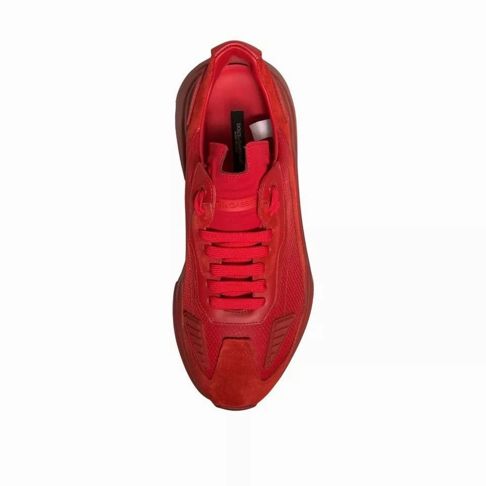 Sneakers Movie Review Dolce & Gabbana Red Leather Daymaster Low Top Sneakers Shoes