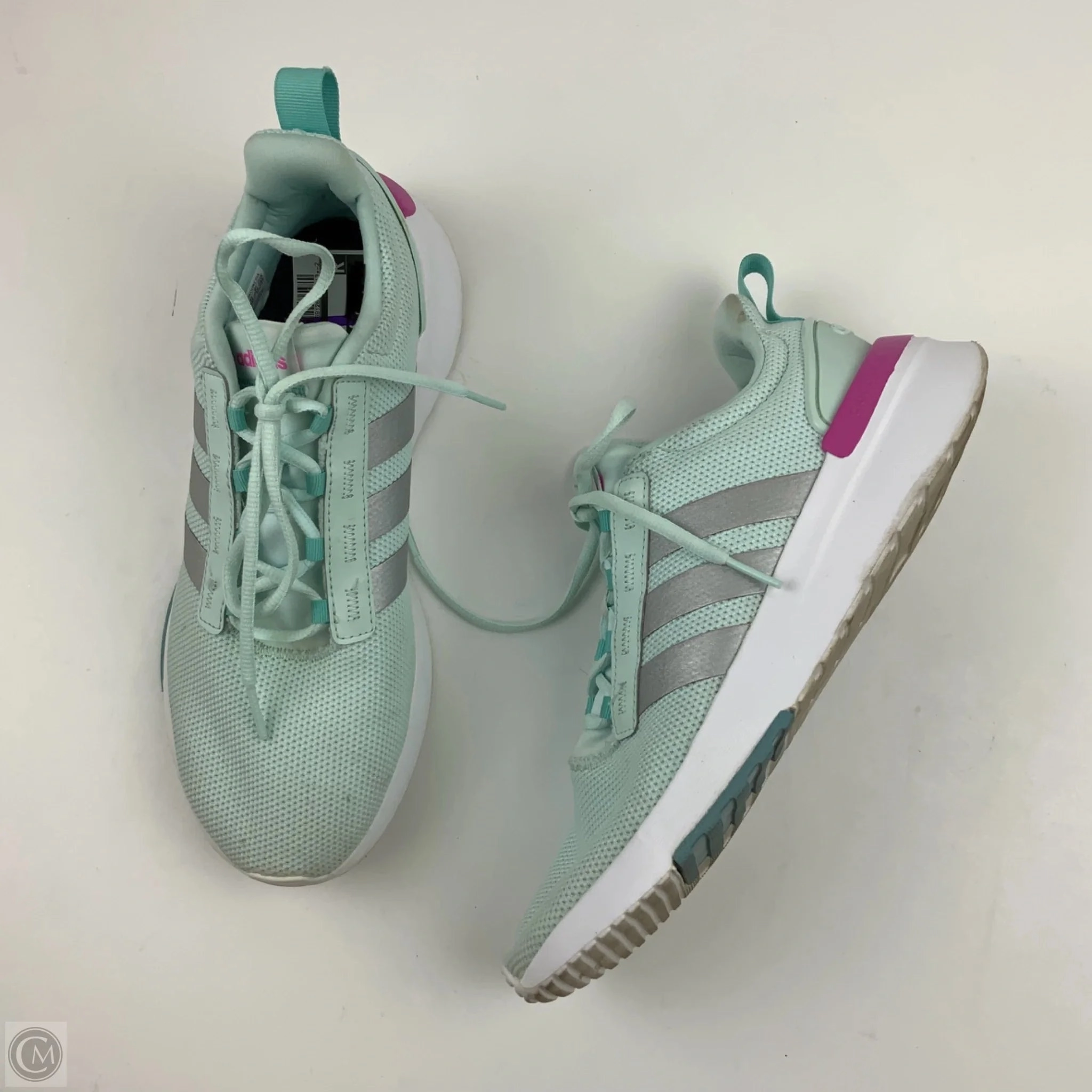 Adidas High Top Basketball Shoes Shoes Athletic By Adidas In Blue & Pink, Size: 7