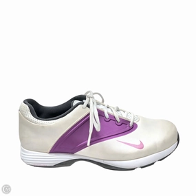 Asics Hoop Shoes Shoes Sneakers By Nike In Cream & Purple, Size: 7.5