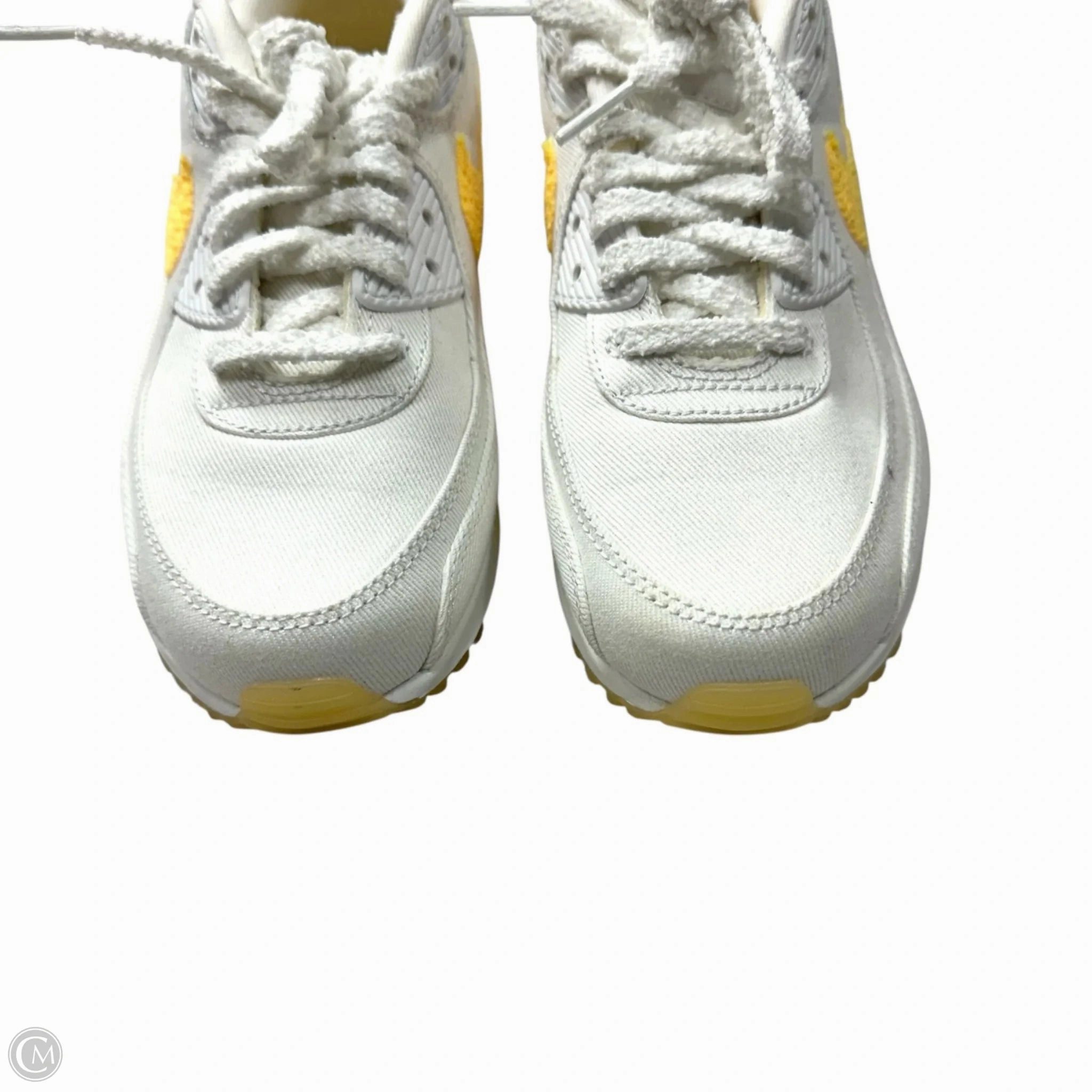 Good Asic Running Shoes Shoes Sneakers By Nike In White & Yellow, Size: 7