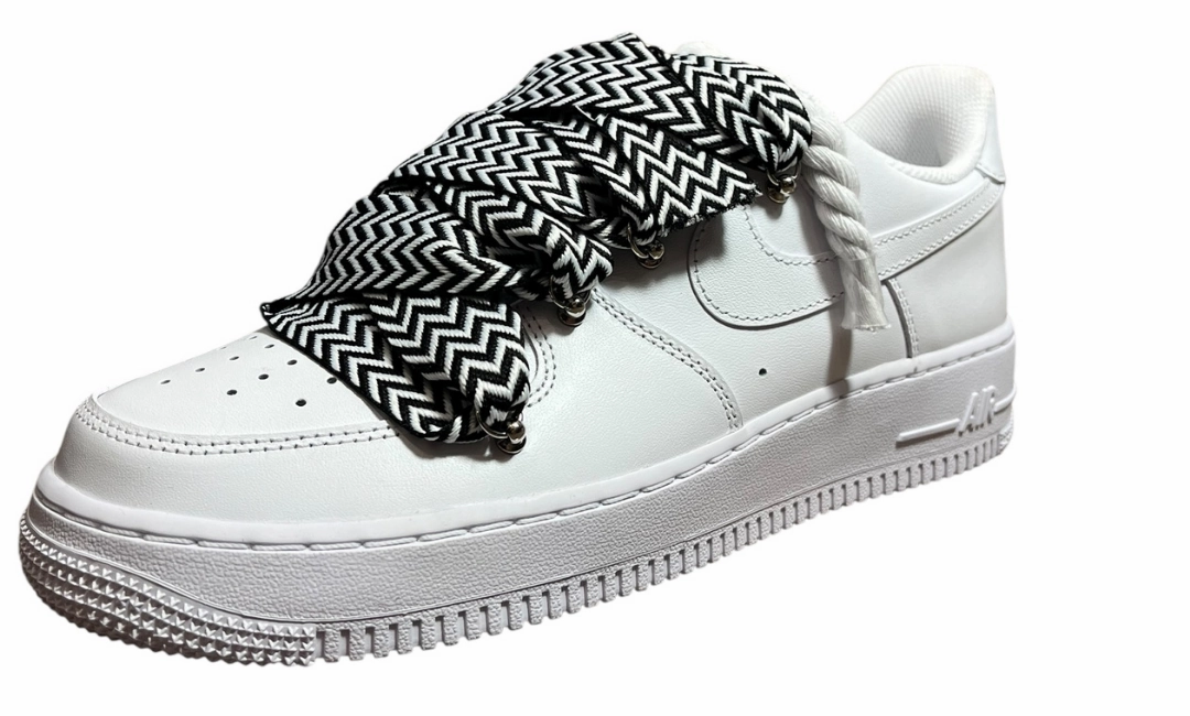 Asics Discus Throwing Shoes Nike Air Force 1 Double Rope Laces Lanvin White Black