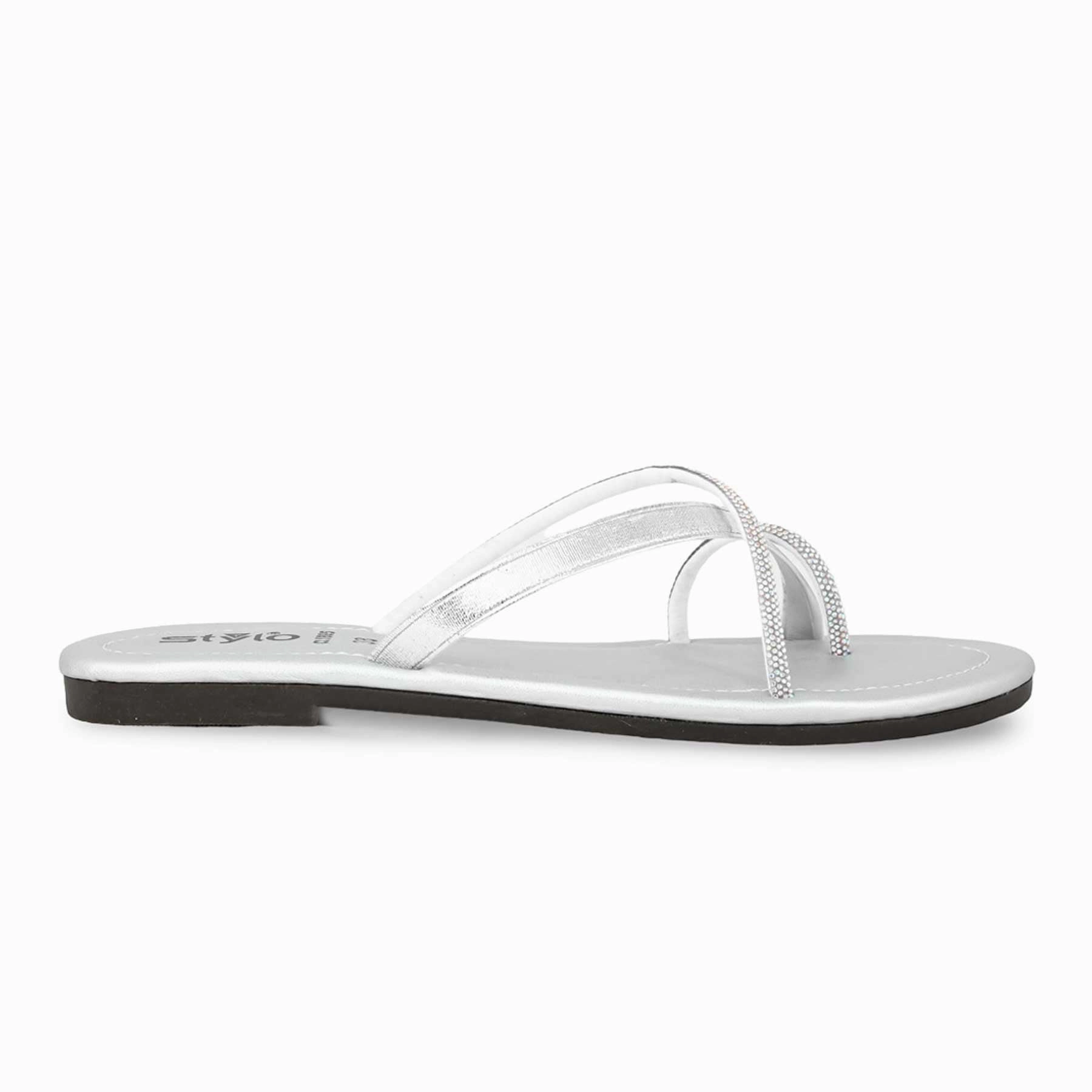 Silver Casual Chappal CL1895 Casual Dress Tennis Shoes