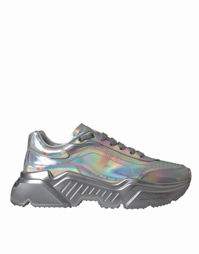 Silver Iridescent DAYMASTER Leather Sneakers Shoes Tretorn Sneakers