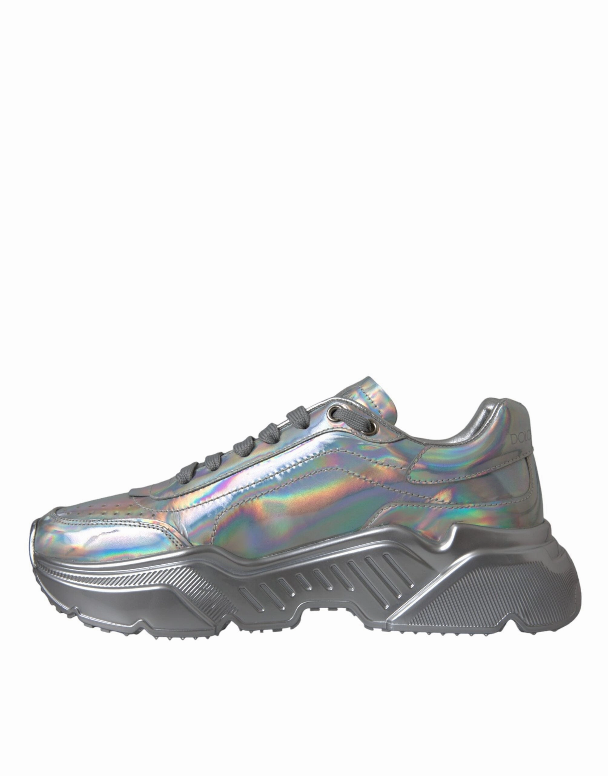 Silver Iridescent DAYMASTER Leather Sneakers Shoes Top Cheap Sneakers